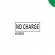 Клише штампа "No Charge" (зелёное - среднее) с рамкой